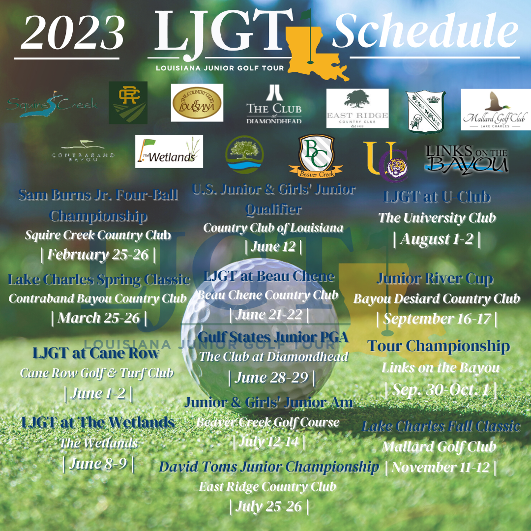 Louisiana Junior Golf Tour Releases 2023 Tournament Schedule